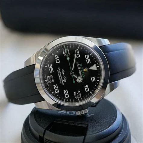 rolex air king rubber strap